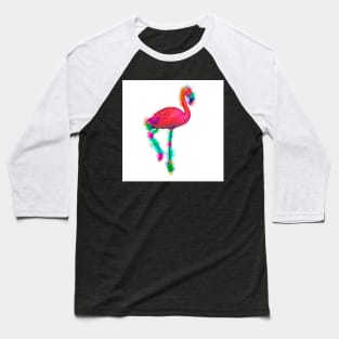 Abstract Flamingo Step Baseball T-Shirt